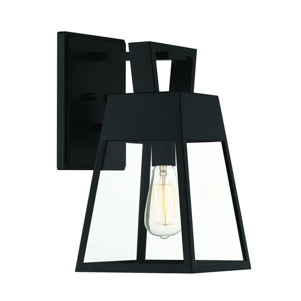 Designers Fountain Cooper 15 in 1Light Matte Black Outdoor Wall Lantern with Clear Glass Shade D244M-8OW-MB - main